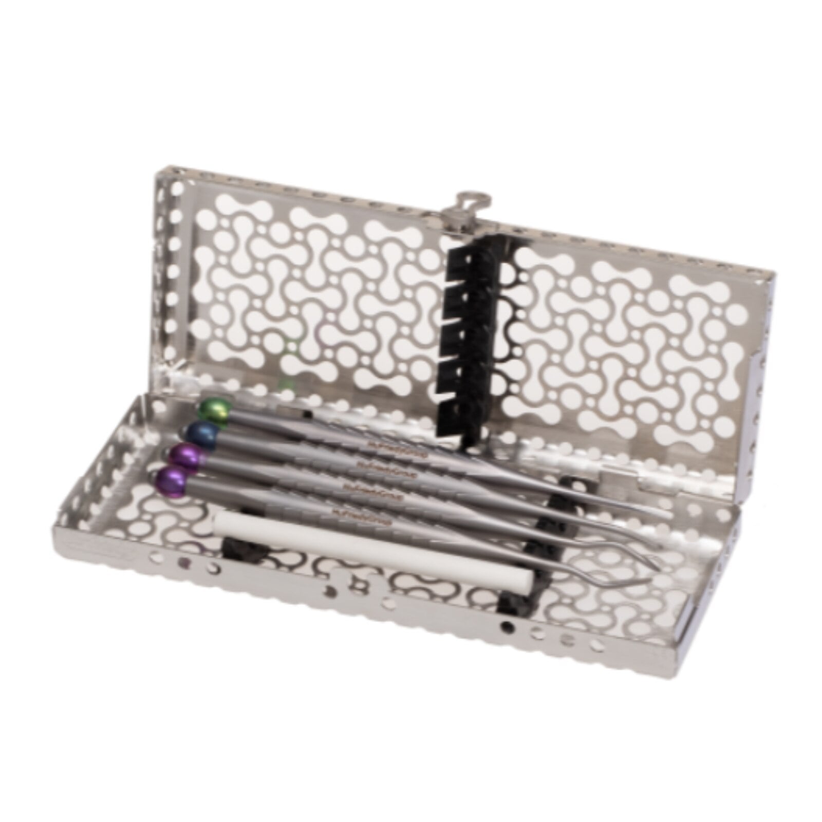 Hu-Friedy ProLux Luxating Elevators Kit of 4, 2.5mm Wide Tips, with Sharpening Stone and Cassette, PROLUXKIT4