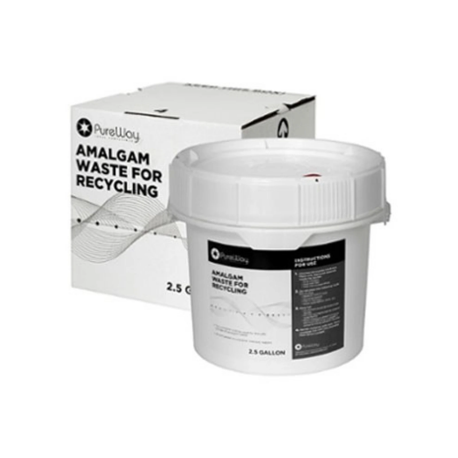 Eco II Amalgam Waste Recycling System, 2.5 Gallon Bucket with Return Shipping Materials
