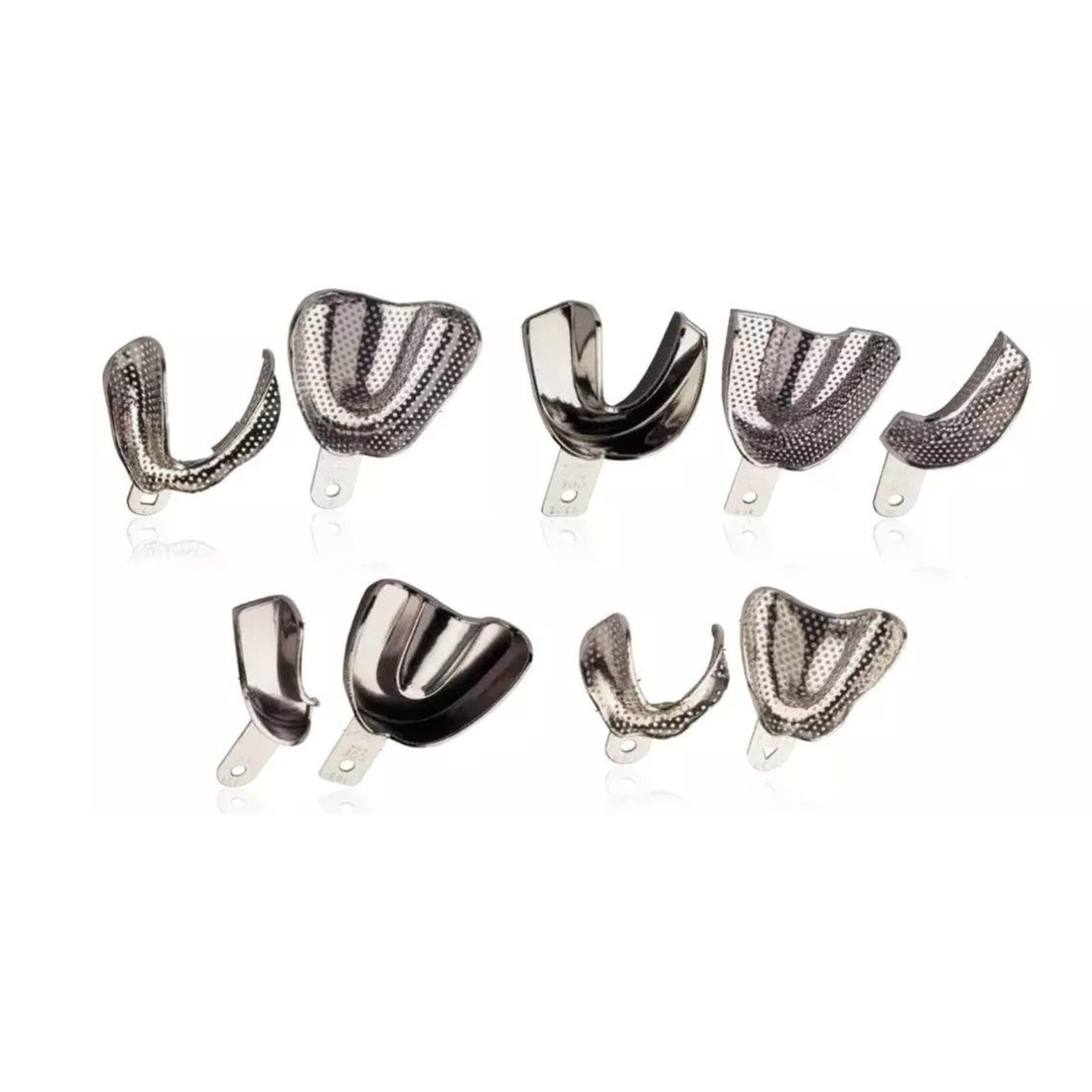 COE Metal Impression Tray #XL14, Nickel-Plated, Perforated, Extra Long Upper, Medium Wide