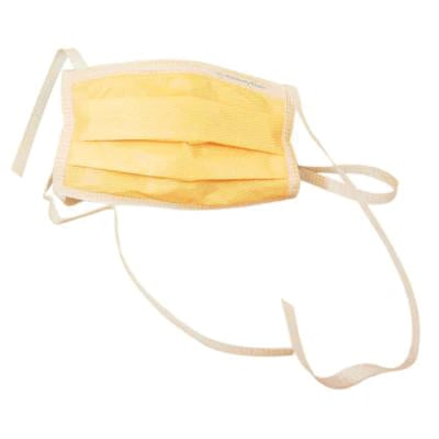 Halyard Fluidshield Fog-Free Surgical Mask with Wraparound Splashguard Visor, ASTM Level 3, Tie-On, Orange, 25/Box, 48247