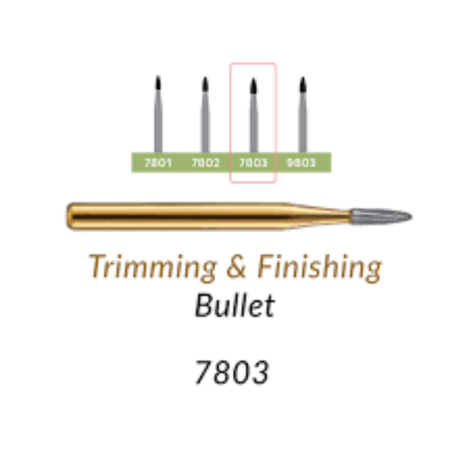 KavoKerr Beavers Trimming & Finishing Carbide Burs FG 7803, 10/Pk