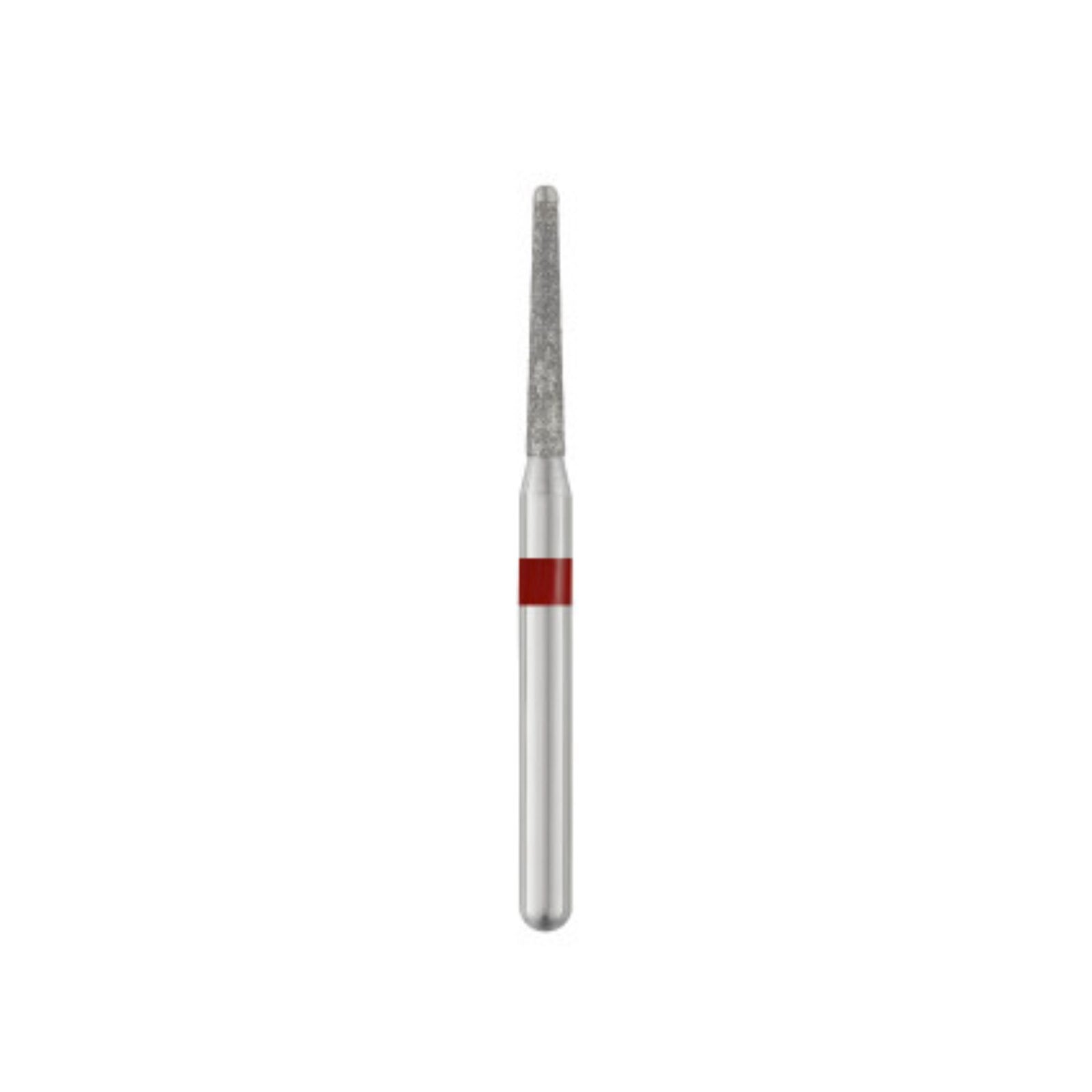 SS White Piranha Diamond Bur 851-012F, Fine Grit, Safe End Taper, Friction Grip, Single-Use, 25/Pk