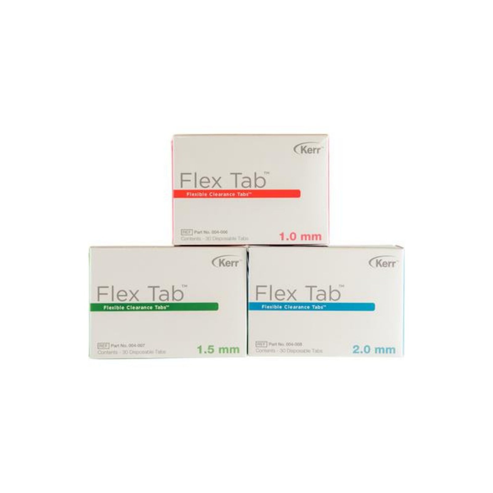 Kerr Flex Tab Flexible Clearance Tabs, Blue, 2.0mm, 30/Pack, 84-004008