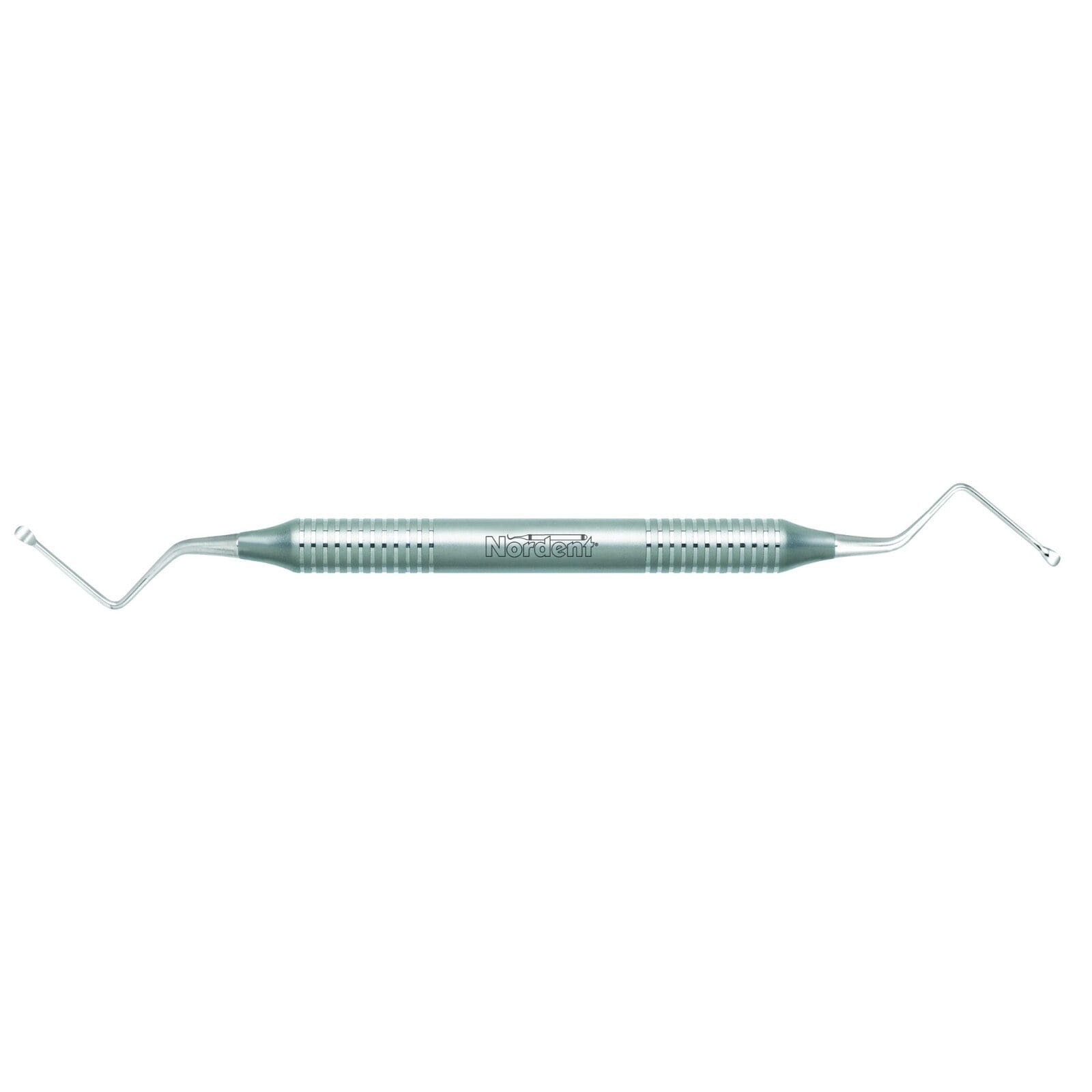 Nordent Surgical Curette, Double-Ended, Miller #10 Small, Medium Round Handle, Stainless Steel, RCSM10