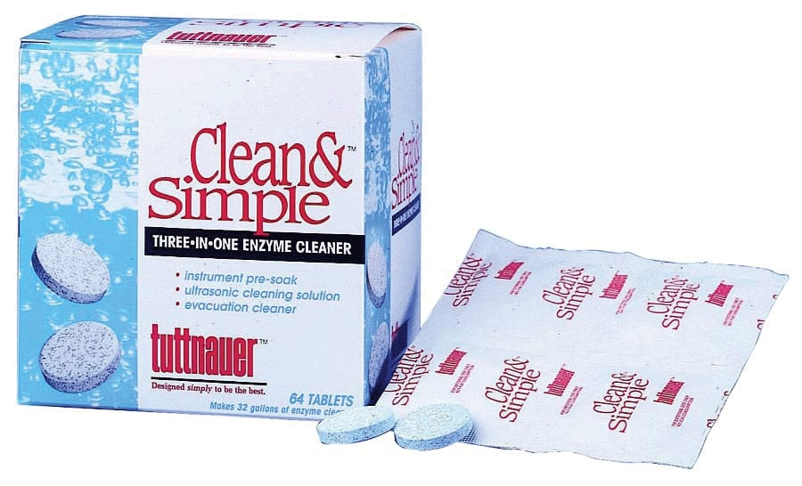 Tuttnauer Clean & Simple Ultrasonic/Enzymatic Cleaning Tablets, 144/Bx