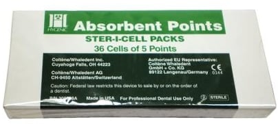 Hygenic Ster-I-Cell Absorbent Paper Points, Fine, 180/Box, H03203