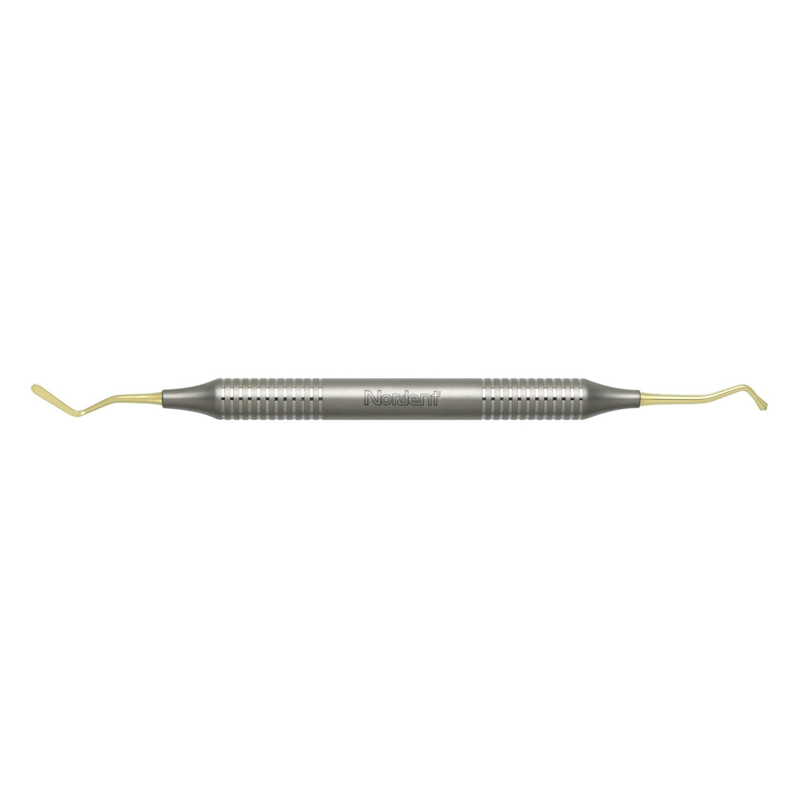 Nordent Composite Placement Instrument #23, Paddle/Acorn, Titanium Nitride Coated, DuraLite ColorRings Handle, Double End
