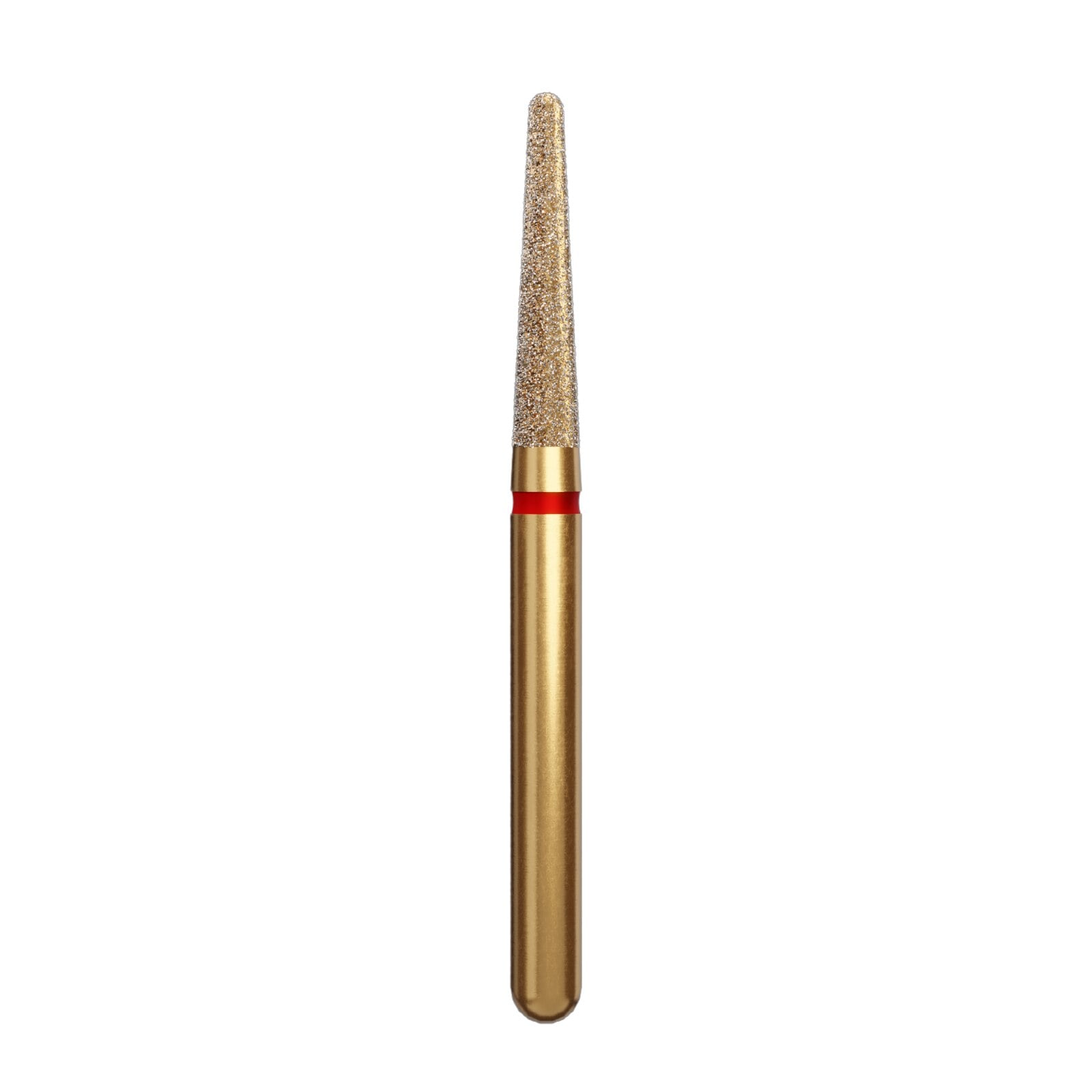 Alpen Multi-Use Diamond FG #856 Round End Taper, Fine Grit, 1.6mm Diameter, 8mm Length, Red, Pkg/5 (856-314-016-8.00-F)