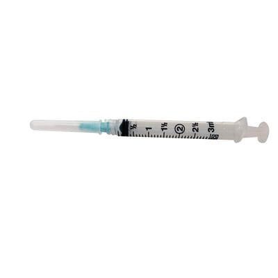 3ml Syringe with 25g x 5/8" Luer-Lok Needle, 100/Box