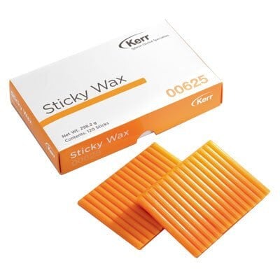 Kerr Lab Sticky Wax Amber Sticks, Hard Fast-Setting Wax, 15 Sticks/Box, 00623