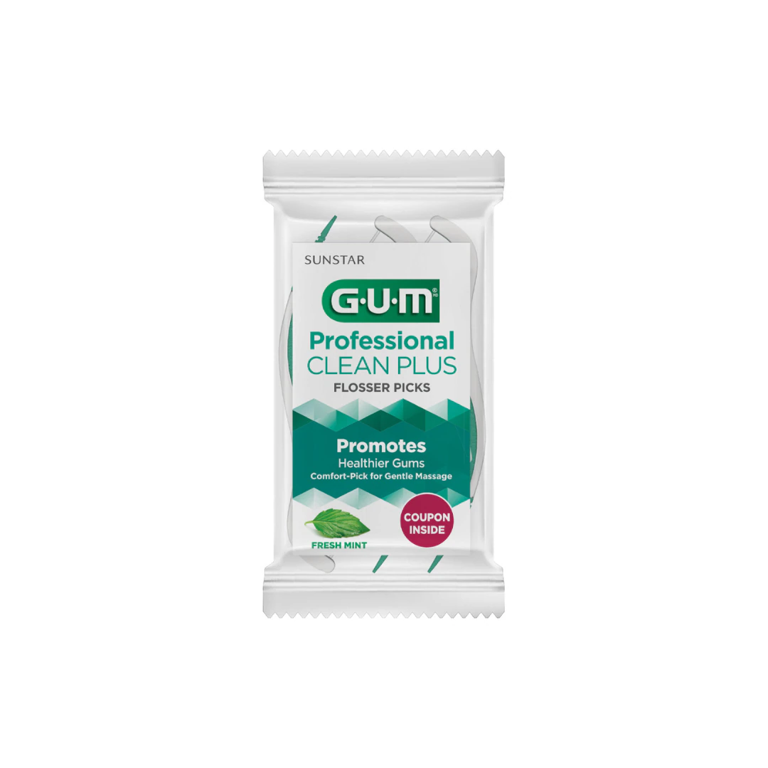 GUM Professional Clean Plus Flosser Picks, 2 Boxes of 48 (96 Total)
