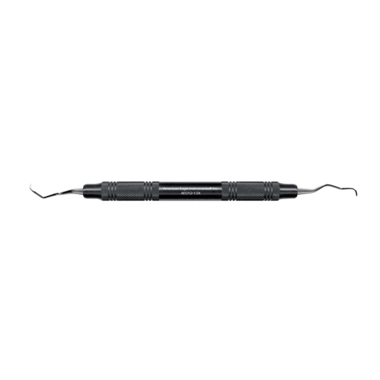 American Eagle Gracey 12-13 MD Curette, 3/8" EagleLite Resin Black Handle, AEG12-13X