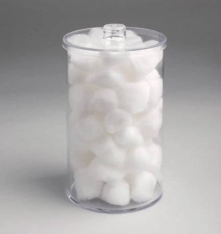 Sundry Jars Plastic with Plastic Lid, 6.5 x 4.25 Inches, 5 per Case