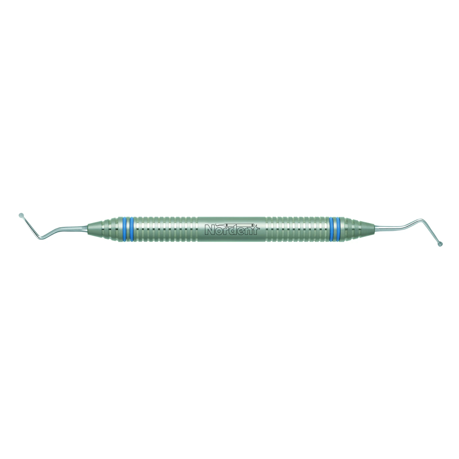 Nordent Excavator DE Long Shank Spoon #13 DuraLite ColorRings Handle, 2.0mm, Double End