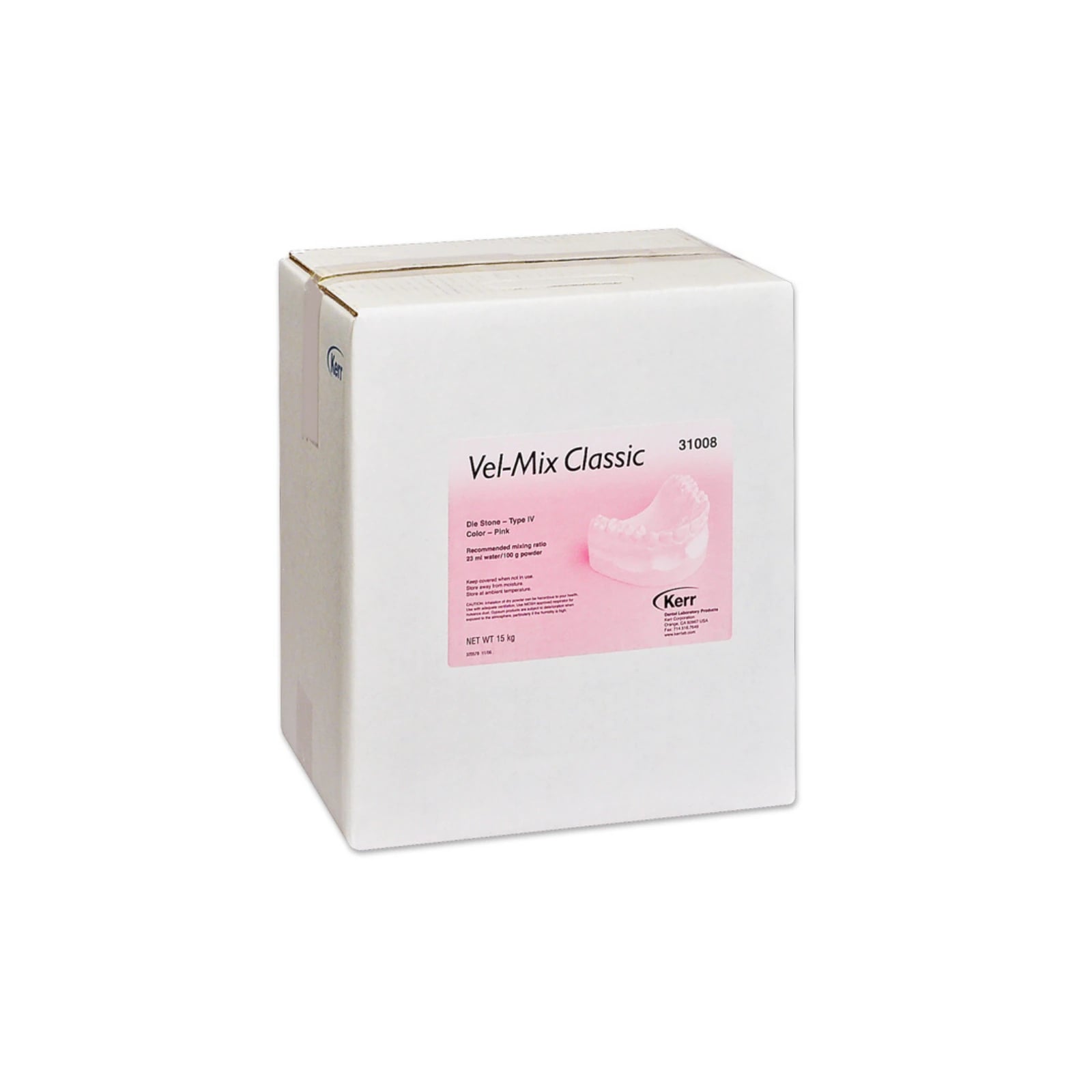 Kerr Vel-Mix Die Stone, Type IV, White, 33 lb Carton, 31007