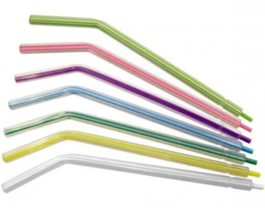 Safe Tip EZ Type Air/Water Syringe Tips, Metal Core, Rainbow, 150/Pk