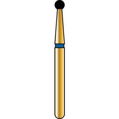 Alpen Multi-Use Diamond FG #801 Round 1.6mm Coarse Grit, Blue Ring, 5/Pkg (801-016C)