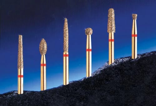 Alpen Multi-Use Diamond FG #392 Interproximal 1.6mm Fine Red, Friction Grip, 5/Pkg (392-314-016-6.00-F)