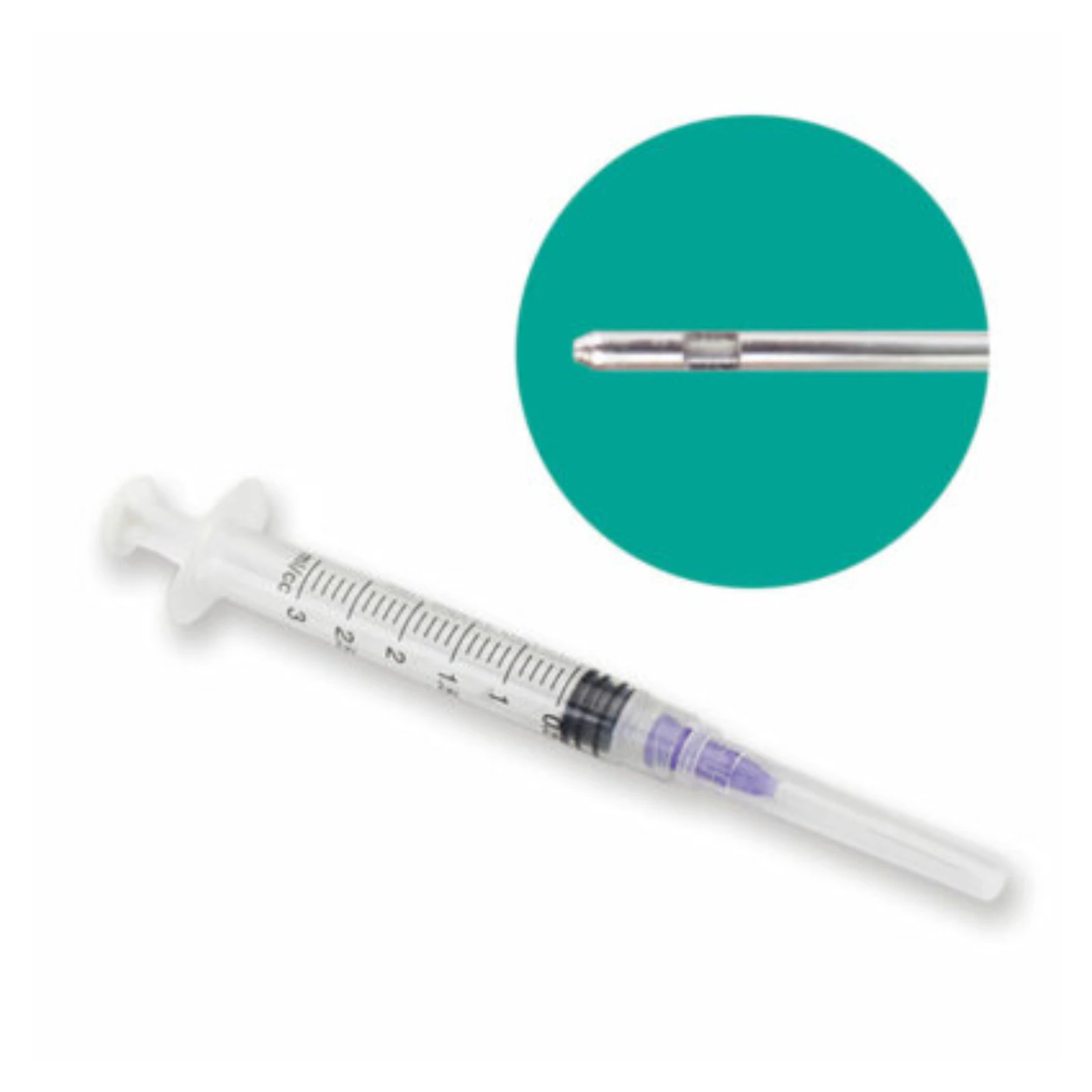 Plasdent PROBEVAC Irrigation Pre-Tipped Syringes, 3cc, 30ga, Closed-End, Purple, 100/Pk