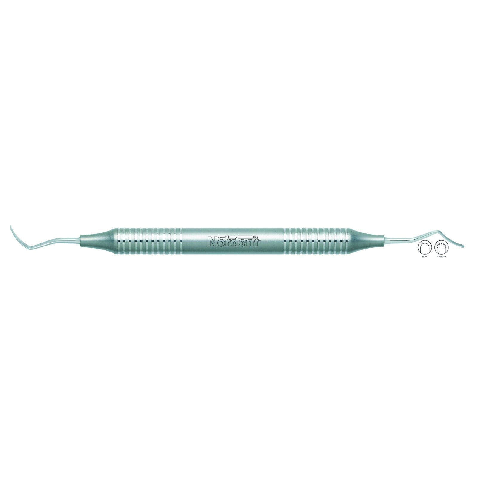 Gingival Cord Packer DE #222 Plain Anatomical DuraLite Round Handle, Nordent