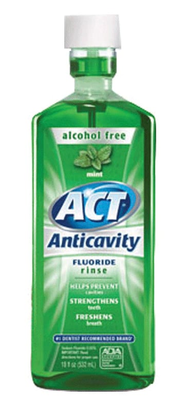 ACT Anticavity Fluoride Rinse, Mint, Alcohol-Free, 1 oz, 48/Box, 9420