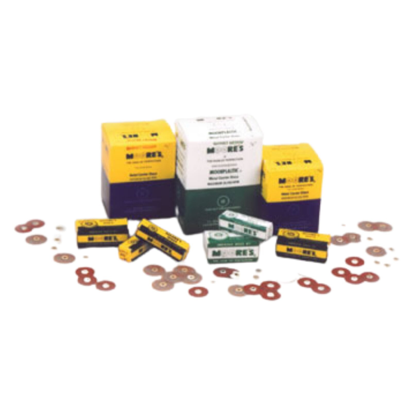 E.C. Moore Brass Center Paper Discs, 3/4" Garnet X-Coarse, 200/Pk, BC-34-GXCBB