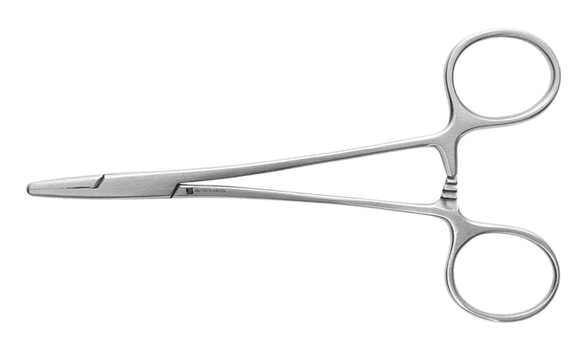 Halsey Needle Holder, 5" Smooth, Stainless Steel
