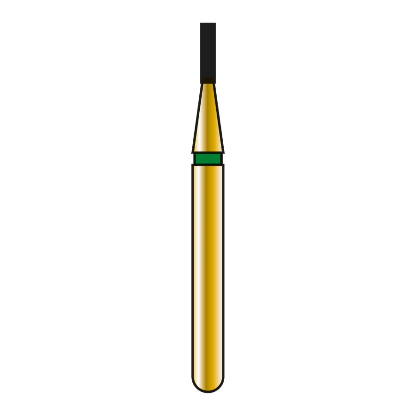 Alpen Multilayer Diamond Bur FG 835-008, Flat End Cylinder, Coarse Grit, 5/Pk