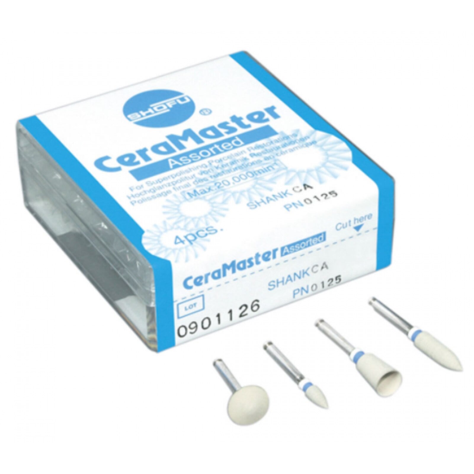 Shofu CeraMaster Assortment Kit, 4 Shapes, CA