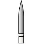 SS White Revelation Diamond Bur #863-018C, Coarse, Flame Shape, Friction Grip, Pack of 5