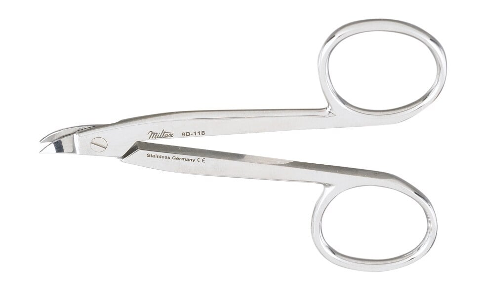 Miltex Pedo Crown-Festooning Scissors, Curved, 3-1/2", Stainless Steel, 1/Pk, 9D-118