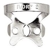 Kulzer Ivory Rubber Dam Clamp #2, Winged Bicuspid, Stainless Steel, Single, 50057310