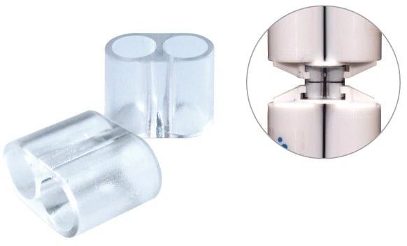 Plasdent VPS Impression Material Cartridge Transfer Connectors, Clear, 5/Bag, CC-IMP