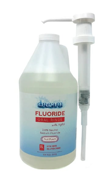 Dream Fluoride Oral Rinse, 2% Neutral Sodium Fluoride, Fruit Punch, 64 oz. Bottle, 1/Pk