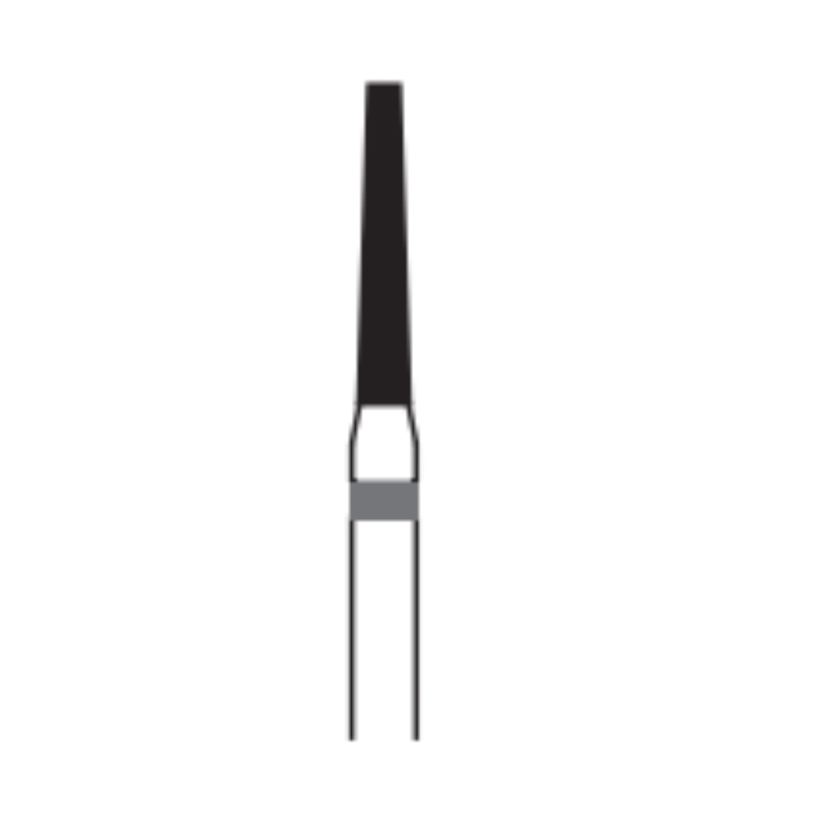 Midwest ONCE Sterile Diamond Bur 847-014SC, Super Coarse, Taper Flat End, Friction Grip, 1.4mm Diameter, 8.0mm Length, 25/Pk, 1847014SC