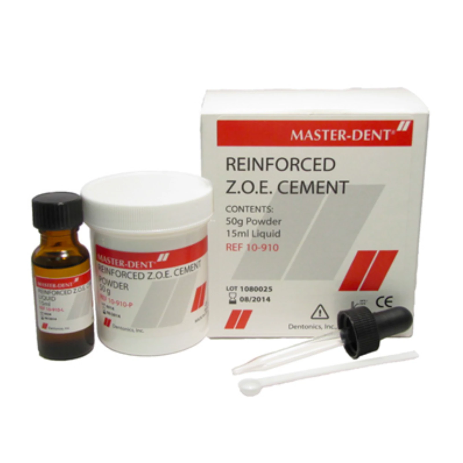 Master-Dent Reinforced Zinc Oxide Eugenol (ZOE) Cement, 50g Powder/15ml Liquid, 10-910