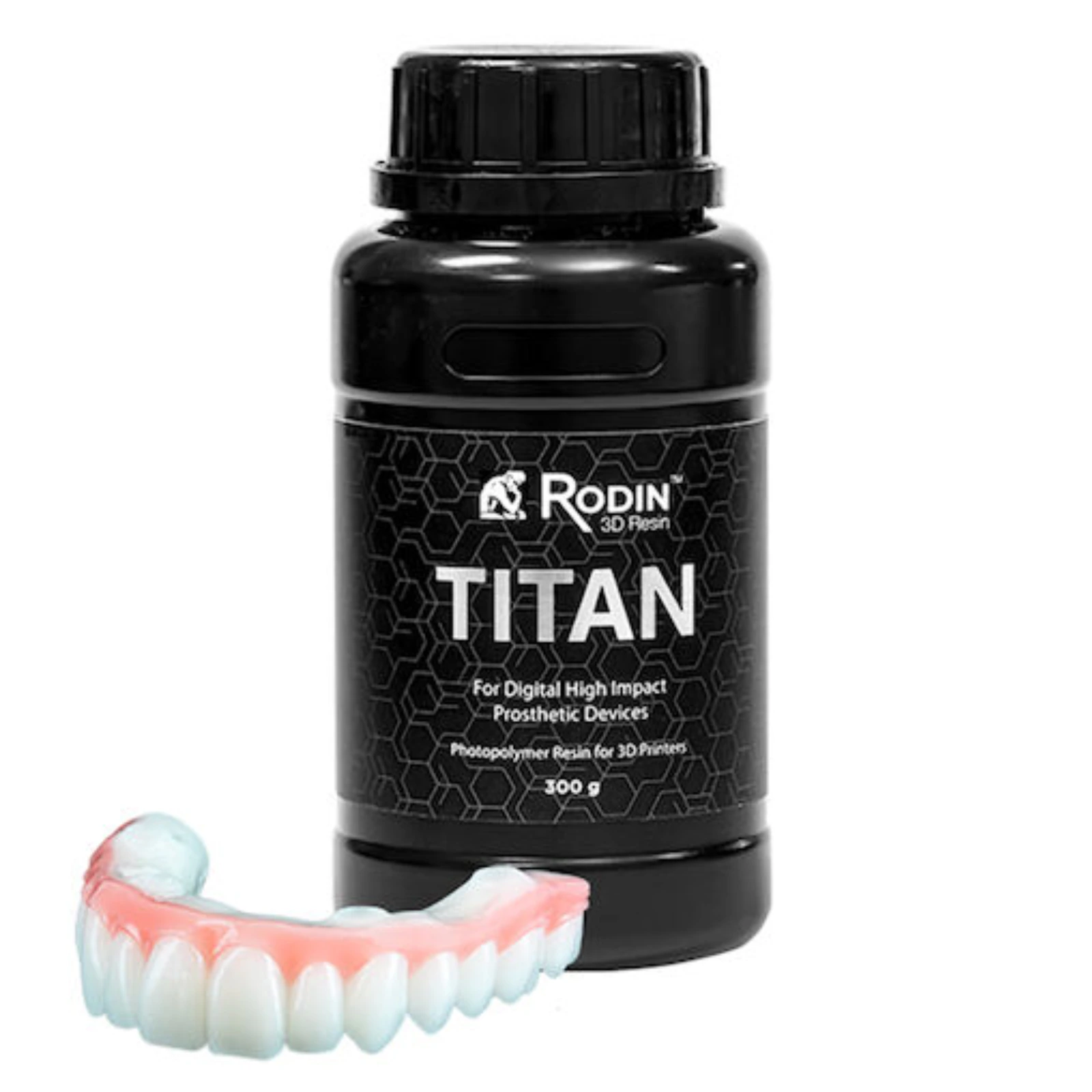 Rodin Titan 3D Print Resin, Ceramic Nanohybrid, Shade A1, 300g Bottle, #23999