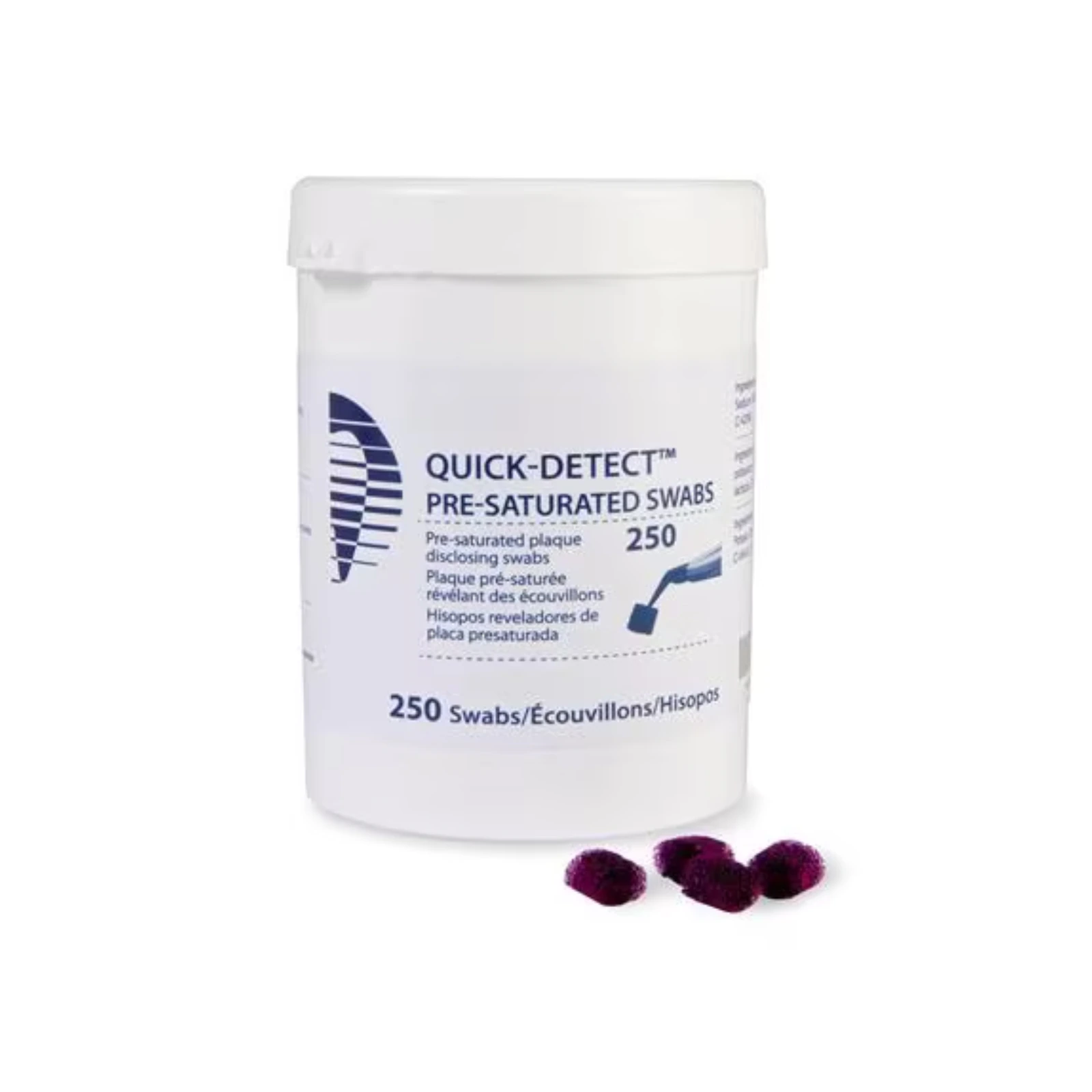 Hager Worldwide Quick-Detect Plaque Disclosing Solution/Tablets, 250 Pre-Saturated Swabs