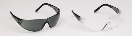 ProVision Contour Wraps Eyewear, Black Frame/Clear Lens, Single Pair