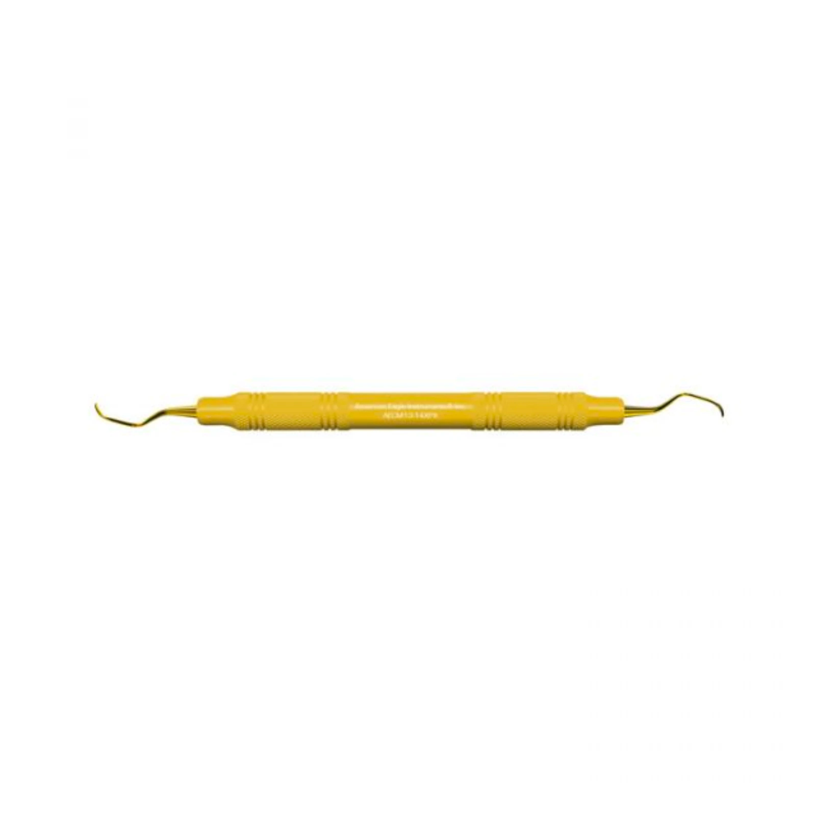 American Eagle XP Universal Curette 13/14 McCall, Double-End, EagleLite Yellow Resin Handle, 3/8" (9.5mm), AECM13-14XPX