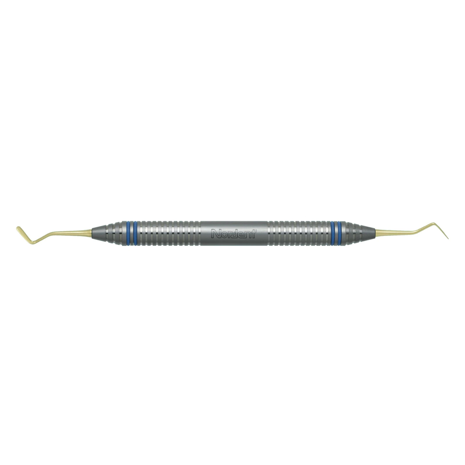 Nordent Composite Placement Instrument #40T, Double Paddle, Titanium Nitride Coated, DuraLite ColorRings Handle, Stainless Steel, Double End