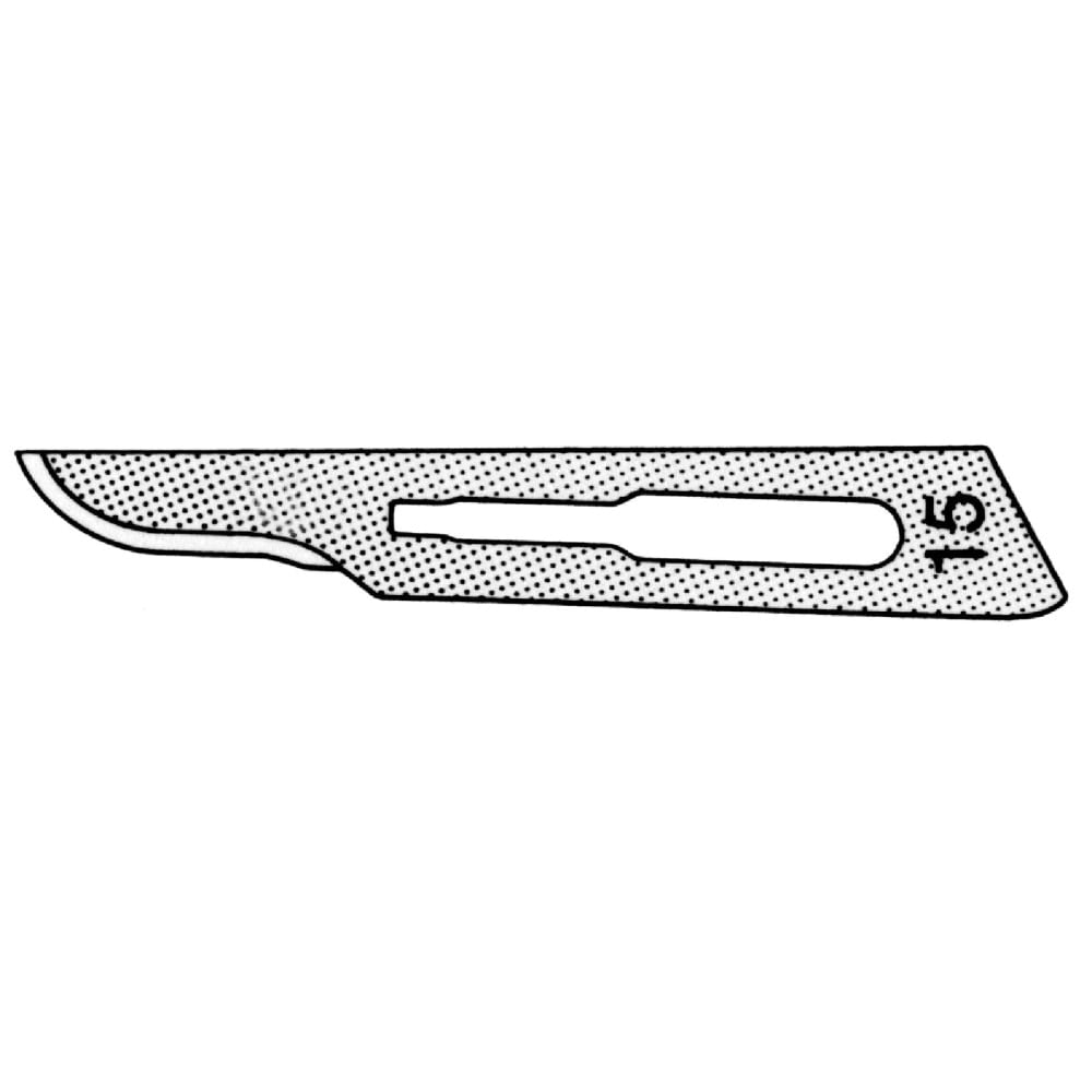 Miltex #12B Stainless Steel Sterile Surgical Scalpel Blade, Double-Edge, 100/Box, 4-312B
