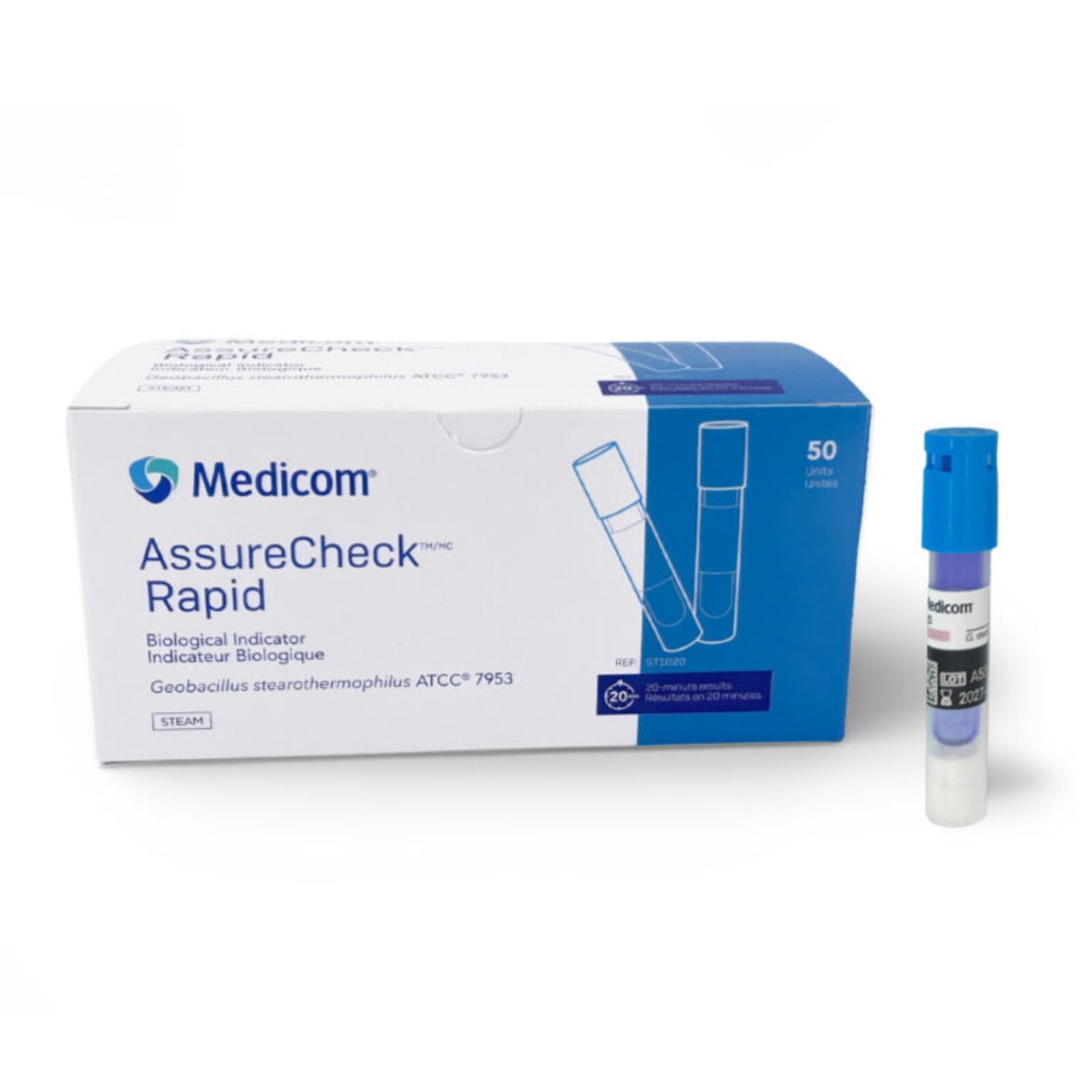 Medicom AssureCheck Rapid Biological Indicator, 50/Pk