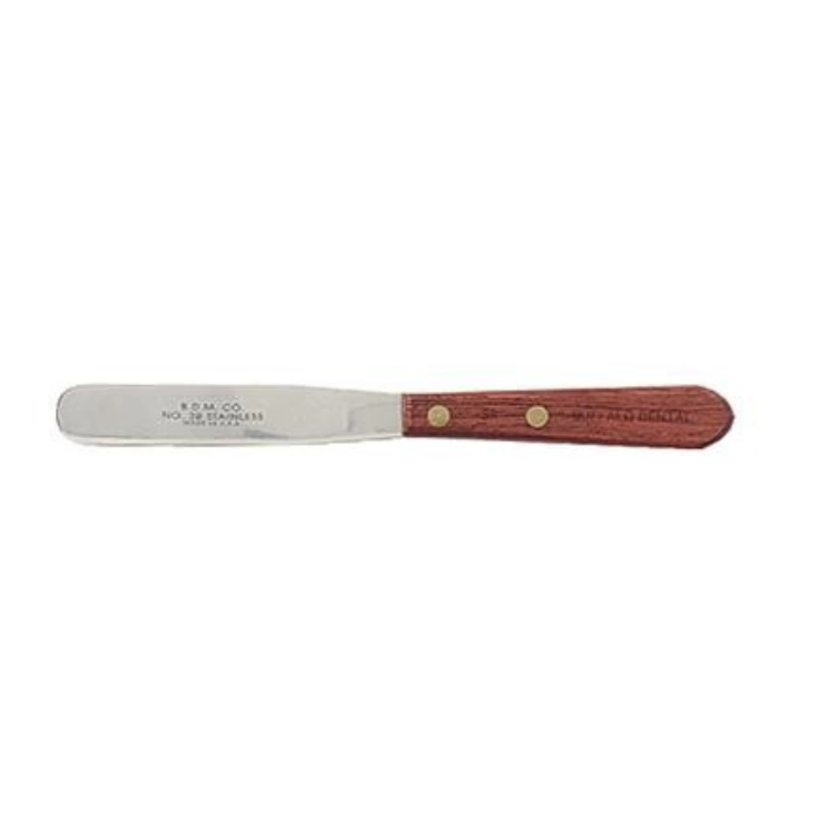 Buffalo Dental #3R Plaster Spatula, 4" Stiff Stainless Steel Blade, Rosewood Handle, 79350