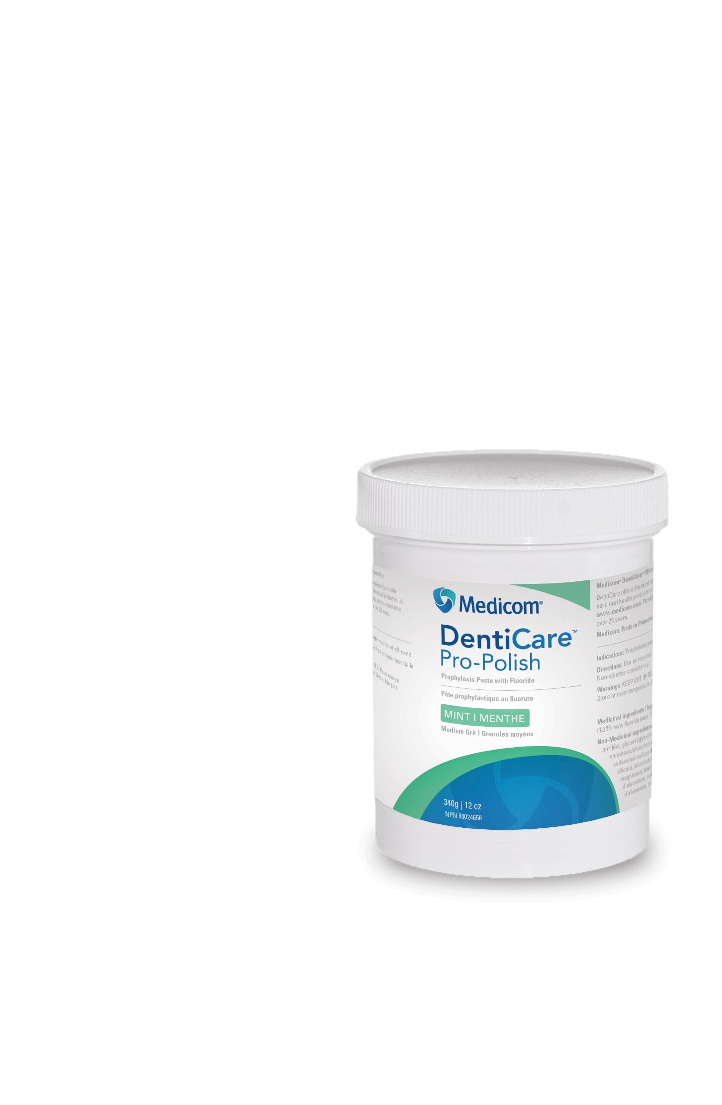 Medicom DentiCare Pro-Polish Prophy Paste, Mint, Medium Grit, Jar