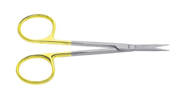 House Brand 4.5" Tungsten Carbide Iris Surgical Scissors, Straight Blades