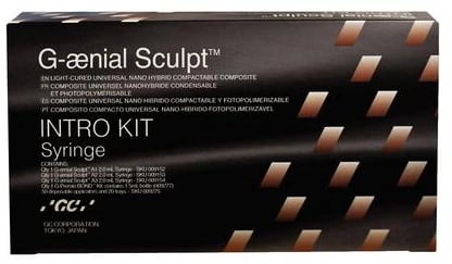 G-aenial Sculpt Syringe Introductory Kit, Universal Nano-Hybrid Composite, 3 x 2.0ml Syringes (A1, A2, A3) + G-Premio Bond 5ml, 401000