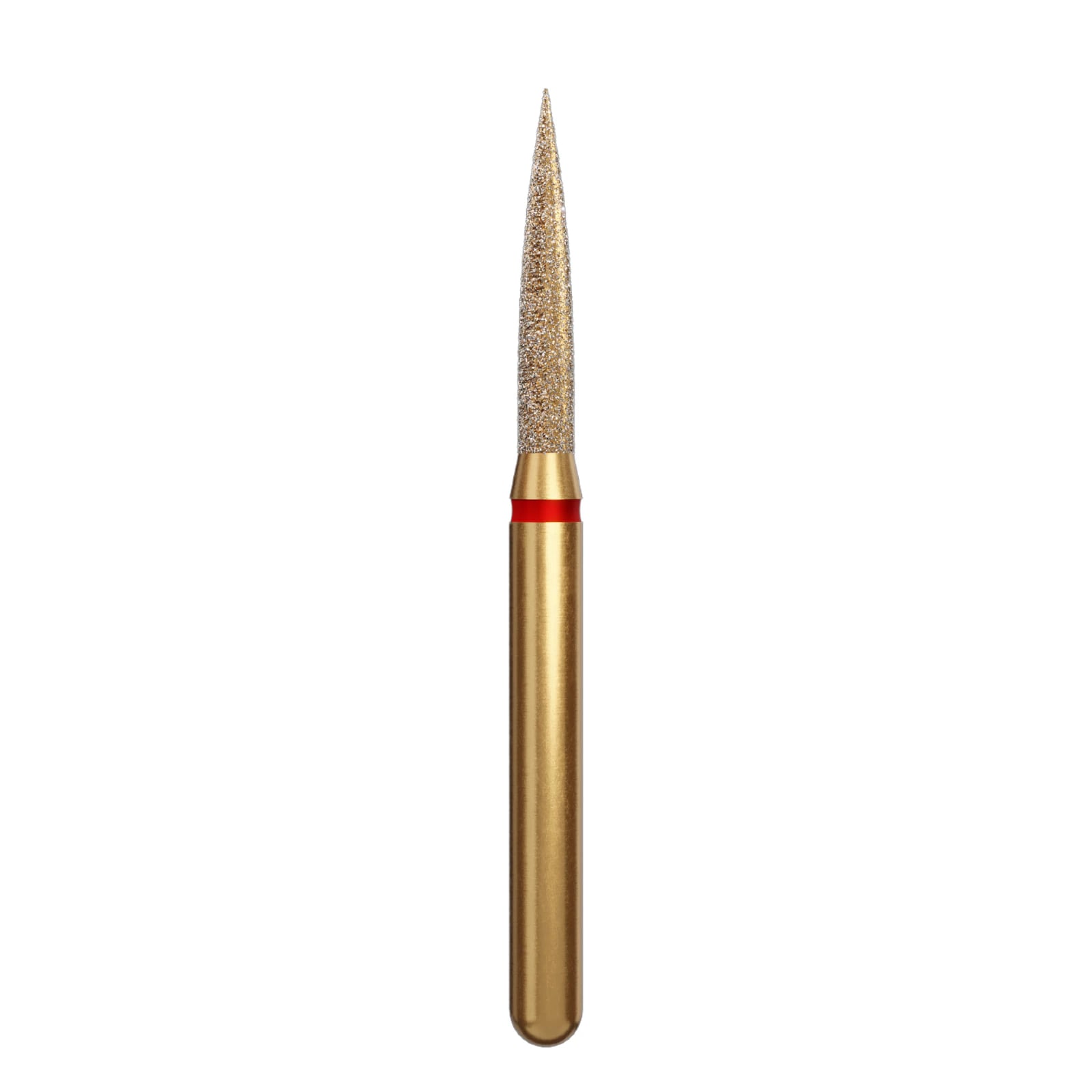 Alpen Multi-Use Diamond FG #862 Flame 1.4mm Fine Grit (Red Ring), Friction Grip, Pack of 5