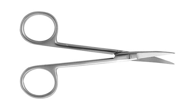 Wagner Scissor 4.75" Curved Serrated, Stainless Steel, Spring-Loaded