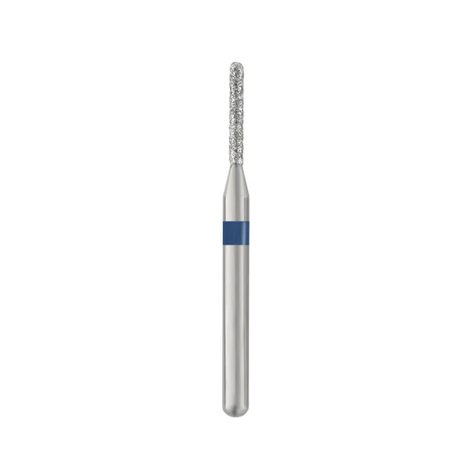 SS White Piranha Diamond Bur, FG, Medium Grit, Round End Cylinder, 880-010M, Single-Use, 25/Pk